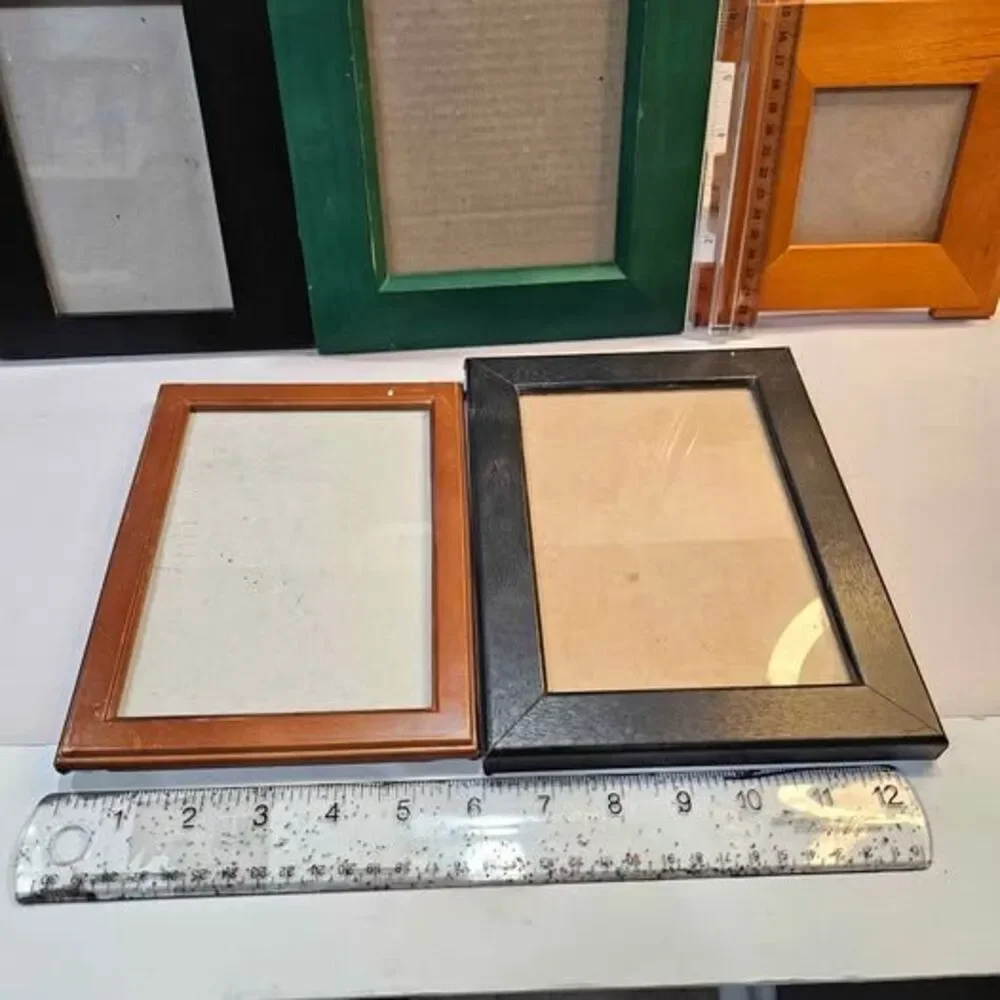 Set of 5 Assorted Wooden Picture Frames